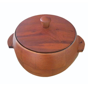 Boîte à chapati en bois de manguier de qualité supérieure, design élégant, avec couvercle, pour le stockage de roti et de nourriture, forme ronde - Product Image 6
