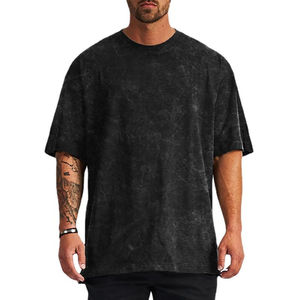 Camisetas Personalizadas para Hombre, Talla Grande, Verano, 100% Algodón, Lavado Ácido, Ropa Casual Urbana, Camisetas Básicas Masculinas - Product Image 1