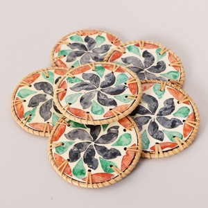 Rattan tea cup mat trivet custom made natural fiber <b>coaster</b> set cheapest price <b>drink</b> <b>coasters</b> - Product Image 1