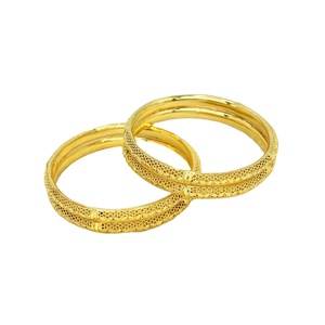 ขายส่งผู้หญิงดูไบทองกําไลข้อมือทองเหลืองเครื่องประดับแฟชั่น 24 พันทองที่เต็มไปด้วยสร้อยข้อมือและกําไลข้อมือขายร้อนดูไบคํา 18 พัน 22 พันเต็ม - Product Image 1