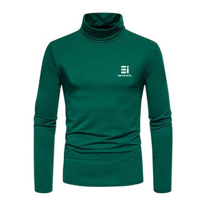 Pull col roulé pour homme à manches longues, style t-shirt, coupe ajustée, chaud et extensible, idéal pour l'hiver - Product Image 1