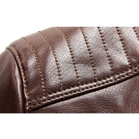 Blouson de moto en cuir de vachette marron sur mesure pour homme, modèle 2025, haute qualité, hiver, chauffant, fermeture éclair, fourrure de renard, respirant, tendance, vente chaude