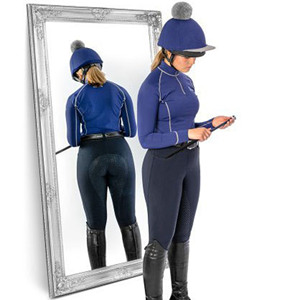 Haut de sport pour femme violet à manches longues avec fermeture éclair, régulier, respirant, anti-humidité, couleur unie, pour l'équitation - Product Image 6