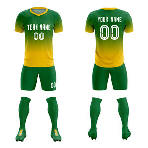 Ensembles de maillots de football pour adultes personnalisables, de haute qualité, imprimés par transfert thermique, respirants, à séchage rapide, 100 % polyester - Product Image 4