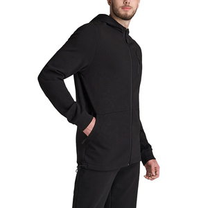 Sweat à capuche sur mesure à manches longues avec fermeture éclair, coupe-vent, édition 2026 la plus récente, en tissu polaire, pour hommes - Product Image 3