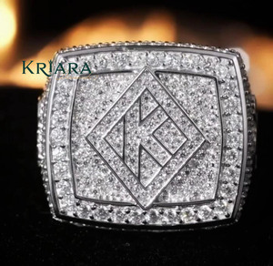 Anillo de cóctel de moissanita para hombre, plata 925, oro de 18K, engaste pavé geométrico, estilo hip-hop, joyería para uso diario - Product Image 5