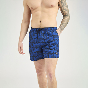 Shorts de bain pour hommes personnalisés OEM, style streetwear, séchage rapide, confortables, élégants, motif uni, polyester/coton de haute qualité, plage - Product Image 1