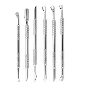 Pousse-cuticules personnalisé très demandé, en acier inoxydable, pour le retrait du vernis à ongles, outils de nettoyage des ongles, pousse-cuticules à pointe acérée - Product Image 1