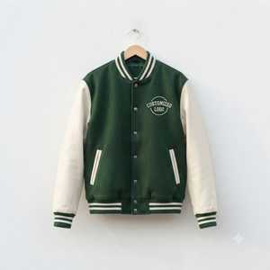Dernière Collection 2026 : Blouson Teddy Homme avec Manches Crème, Col Rabattu, Fermeture Boutonnée, Style Preppy, Idéal Automne - Product Image 6