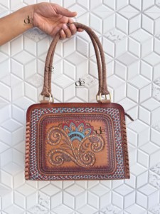 Bolso de Hombro de Cuero Genuino, Nuevo, Hecho a Mano, Estilo Bohemio, Diseño Occidental, Multiusos - Product Image 4