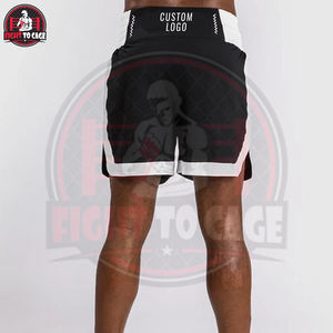 Boxing <b>Shorts</b>, Black & <b>White</b> Color Fight Trunks for Training & Competition Breathable Polyester Boxing Training Gear for Autumn - Product Image 5