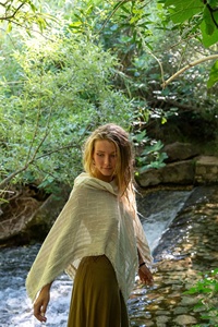 Poncho de Algodón Transparente y Ligero para Mujer, Talla Única, Estilo Bohemio, para Verano, Casual y Elegante - Product Image 3