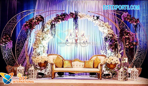 Decoración de escenario de boda, temática victoriana real, decoración de escenario de boda blanca, escenario victoriano, Imperial, Blanca - Product Image 5