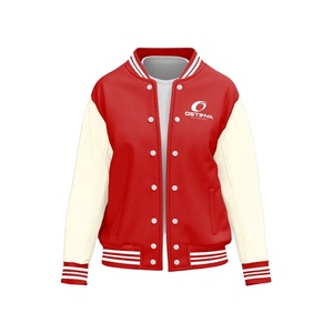Ostriya Intl 2026 New Arrival Men's Varsity Winter Jacket Custom Print Front Logo Windproof Eco-Friendly V-neck Covered Button - Product Image 1