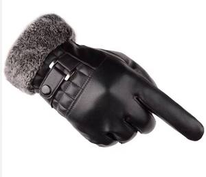 Custom Leather <b>Gloves</b> Waterproof Warm Insulated <b>Touchscreen</b> Winter Cycling Outdoor Soft Lined Unisex - Product Image 4