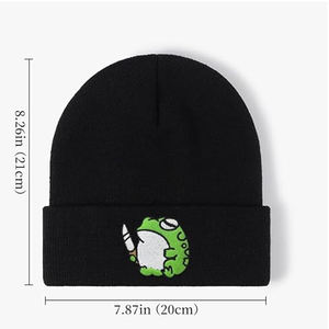 Custom Logo Knit Beanies Wholesale <b>Winter</b> Hats Unisex Acrylic Warm Skull <b>Cap</b> Bulk Plain Beanie Supplier - Product Image 6