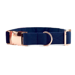 Navy Blue Cotton Dog Collar Quick Release Buckle Closure Dot Pattern <b>Scarf</b> Halloween Classic Style All Seasons for Dogs - Product Image 1