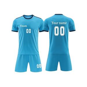 Maillot de football à manches courtes personnalisable de haute qualité pour hommes, shorts de football respirants, uniformes d'entraînement de football 100% polyester - Product Image 4