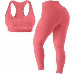 Nouvel ensemble de vêtements de sport à séchage rapide avec logo personnalisé, leggings et soutien-gorge, sweats à capuche à manches longues pour femmes, ensembles de survêtements 3 pièces, ensemble de yoga - Product Image 1