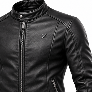 Veste de moto en cuir slim fit |   Adultes en hiver |   Noir Brun Rouge |   Fabricant OEM ODM |   Qualité de conception haut de gamme | - Product Image 3