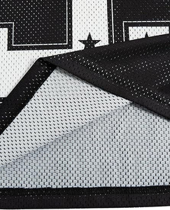Maillot de football en mesh noir numéro 99 étoiles blanches col en V manches courtes homme coton biologique écologique séchage rapide chez Nurak 2026 - Product Image 5