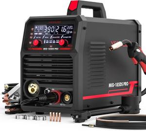 Soldadora MIG 205A, Doble Voltaje 110V/220V, Multiproceso 5 en 1: MIG con Gas/MIG con Hilo Tubular/MIG con Pistola de Bobina/TIG Lift/Electrodo (Stick) con Pantalla Digital LED - Product Image 1