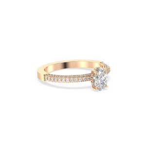 Bague solitaire REYES de haute qualité avec diamant ovale de 1,41 carat cultivé en laboratoire, en or massif 14 carats, diamant HPHT CVD, bagues de fiançailles - Product Image 3
