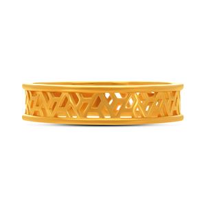 Titan Lattice <b>Men's</b> Gold <b>Ring</b> Trendy Luxury Gold Tone Abstract Geometric <b>Ring</b> <b>for</b> <b>Men</b> Wide Band Openwork Statement Fashion - Product Image 3