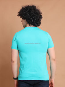 เสื้อยืดคอกลมแขนสั้นผู้ชายคลาสสิกเสื้อยืดผ้าฝ้ายระบายอากาศนุ่มจากผู้ผลิตผู้เชี่ยวชาญในอินเดีย - Product Image 6