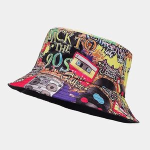 New arrival Europe America Nostalgic Classic 80 90 Team Bucket <b>Hat</b> Bulk Men Fashion Graffiti Double Sided Wear Women Bucket <b>Hats</b> - Product Image 4