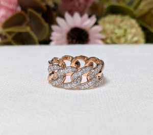 แหวนเงินแท้ 925 สไตล์ฮิปฮอปแบบ Cuban Link ผ่านการทดสอบเพชร 100% พร้อมเพชร VVS Moissanite รับรองโดยบุคคลที่สาม สำหรับผู้ชาย - Product Image 2