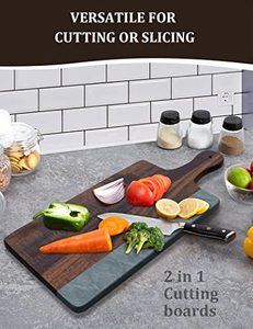 Luxury Marble and Acacia Wood Cutting Board Serving Board Chopping Board Cheese Board <b>Kitchen</b> <b>Prep</b> Board for Home - Product Image 4
