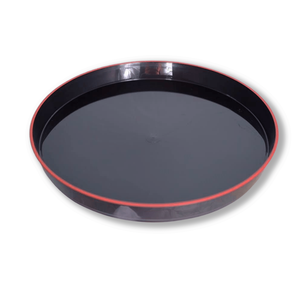 Assiettes carrées de service en mélamine noire polie, design moderne vietnamien, écologiques, pour dîner et dessert - Product Image 1