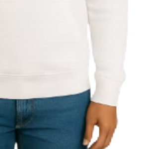 เสื้อสเวตเชิ้ตคอกลมสีขาวสำหรับผู้ชาย เสื้อแขนยาวลำลอง สตรีทแวร์สำหรับทุกวัน เสื้อผ้าสไตล์ไลฟ์สไตล์ที่สวมใส่สบาย - Product Image 5