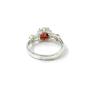Custom 925 <b>Silver</b> <b>Garnet</b> <b>Ring</b> Deep Red Stone Fine Jewelry Manufacturer <b>Ring</b> Bulk - Product Image 4