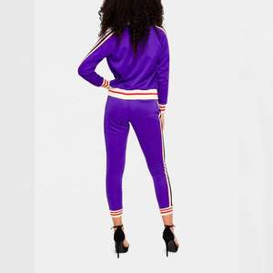 Ensemble de survêtement décontracté pour femme en coton uni, 2 pièces, avec capuche, haut court, polaire respirante lavée pour l'hiver - Product Image 3