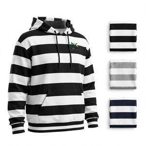 Sudadera con Capucha Personalizada de Fábrica con Patrón de Rayas, Sudadera con Capucha de Alta Calidad en Mezcla de Algodón y Poliéster - Product Image 6