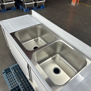 โต๊ะสแตนเลสแบบตั้งได้พร้อมตู้ล้างจาน - Product Image 4