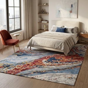 Tapis artisanal en laine avec motifs irréguliers et surface tactile pour maisons design et projets d'intérieur créatifs - Product Image 1