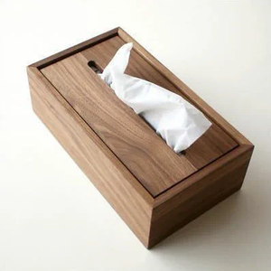 Natural Finished Most Selling Tissue Box Napkin Holder in Wood for Restaurant Hotel Table Top Use by blossom craft india - Product Image 1