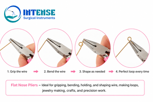 Alicates Profesionales de Punta Plana para Joyería, Herramienta de Precisión de Acero Inoxidable para Doblar Alambre con Mangos Rosados - Product Image 3