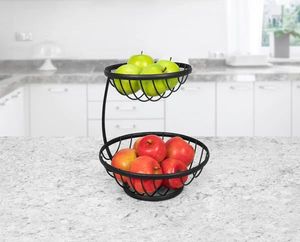 Cesta de Frutas Metálica Tradicional para el Hogar con Forma Elegante y Construcción Duradera - Product Image 4
