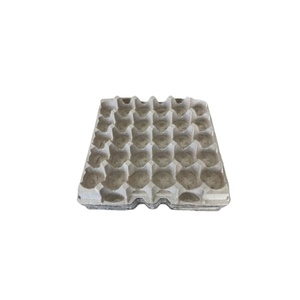 Plateau à œufs 30 alvéoles en pâte de papier recyclée biodégradable et écologique, solution d'emballage personnalisée pour élevages avicoles, pour le stockage des œufs - Product Image 1