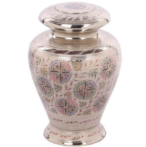 Urne en métal de style américain faite à la main de qualité supérieure pour la crémation, nouveau vase de fournitures funéraires inférieures pour le stockage des cendres humaines. - Product Image 1