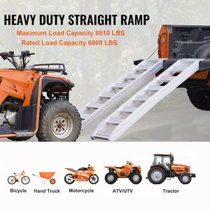 "Universal Heavy Duty Aluminum <b>Loading</b> Ramp 8810 Lbs Capacity <b>Top</b> Hook Attachment Used Alloy Material" - Product Image 2