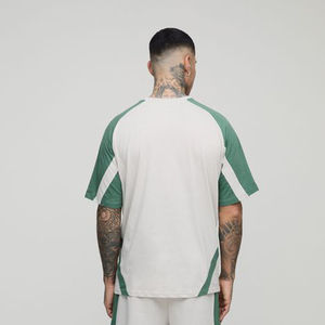 <b>Mens</b> Green and White Raglan Color Block Custom Logo T-<b>Shirt</b> Short Sleeve Crew Neck Casual Cotton Top OEM ODM Wholesale Apparel - Product Image 6