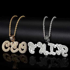 Collar con Colgante de Nombre Personalizado con Letras de Burbuja, Cadena con Iniciales Estilo Hip Hop, Collar de Lujo Personalizado en Oro, Plata o Rodio para Fiestas - Product Image 6