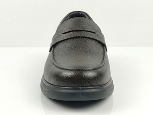 Mocasines de Cuero Marrón para Hombre, Estilo Slip-On, con Plantilla Acolchada de EVA, Suela de Goma, Forro de Jersey, Logotipo Grabado, Color Sólido, para Todas las Temporadas - Product Image 2
