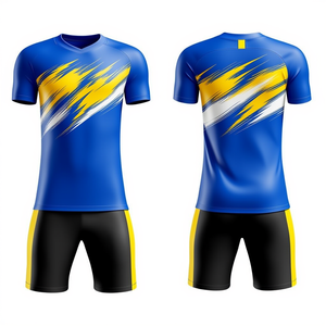 ชุดฝึกซ้อมฟุตบอลดีไซน์ใหม่ เสื้อฟุตบอลมืออาชีพพร้อมกางเกงขาสั้น ทนทาน คุณภาพสูง มีตัวเลือกขนาดตามสั่ง - Product Image 5