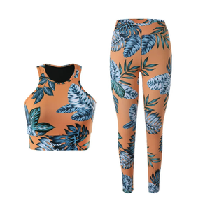 Factory Made Women's Professional Gym Sports Wear <b>Leggings</b> & Bra Breathable 2 Piece Sets Above Knee Yoga <b>Leggings</b> Set Seamless - Product Image 4